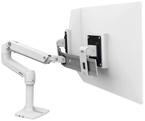 Ergotron LX Dual Arm Direct Desk Mount 2 részes Monitor asztali tartó 38,1 cm (15) - 63,5 cm (25) Fe