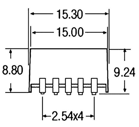DC/DC átalakító, be: 6,5 - 32 V/DC, ki: 3 - 8 V/DC, 500 mA, Recom International R-78AA5.0-0.5SMD 2. kép