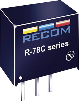 DC/DC átalakító, kimeneti feszültség: 3,3 V/DC, kimeneti áram: 1 A, SIP 3 kivitel, Recom Internation