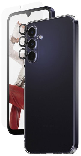 PanzerGlass 3-in-1 Bundle Edge2Edge Glass + Case + Lens Tok + védőüveg készlet Samsung Galaxy A15, G