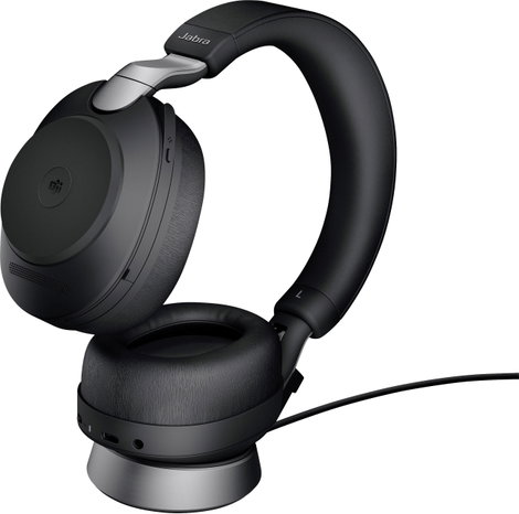 Jabra Evolve2 85 MS Telefon Over Ear headset Bluetooth®, Vezetékes Stereo Fekete mikrofon zajelnyomá 3. kép