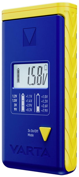 Varta Elemteszter LCD Battery Test Mérési tartomány (elemteszter) 1,2 V, 1,5 V, 3 V, 9 V Akku, Elem 