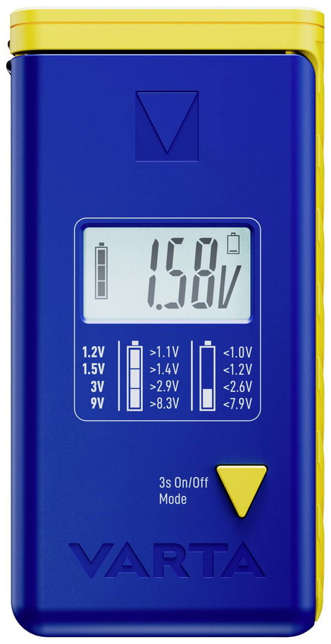 Varta Elemteszter LCD Battery Test Mérési tartomány (elemteszter) 1,2 V, 1,5 V, 3 V, 9 V Akku, Elem 2. kép