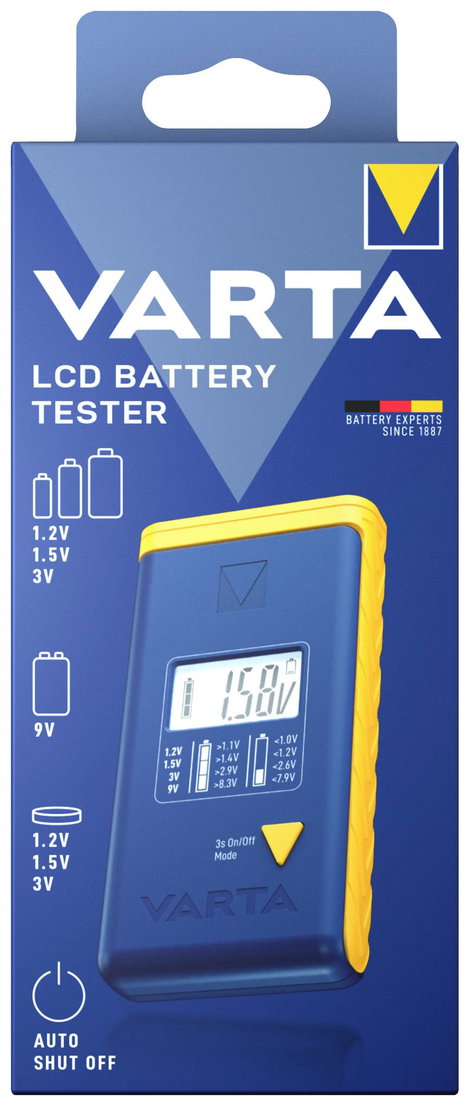 Varta Elemteszter LCD Battery Test Mérési tartomány (elemteszter) 1,2 V, 1,5 V, 3 V, 9 V Akku, Elem 3. kép