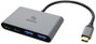 Akasa USB Type-C 4-In-1 Hub 4 port USB-C® (USB 3.1) Multiport hub USB-C dugóval, Gyorstöltő csatlako bélyegkép