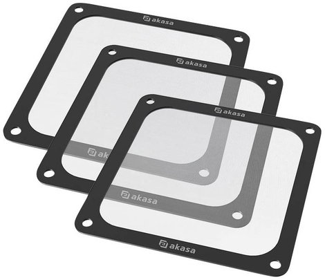 Akasa GRM12-M01-BKT3 Számítógép ventilátor rács szűrővel 120 x 120 mm