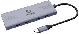 Akasa 10Gbps USB Type-C 4 Port Hub 4 port USB-C® (USB 3.1) Multiport hub USB-C dugóval Alumínium (el