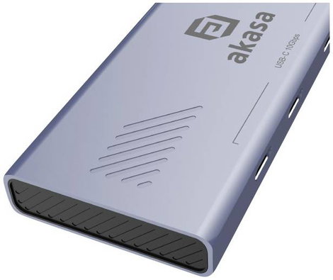 Akasa 10Gbps USB Type-C 4 Port Hub 4 port USB-C® (USB 3.1) Multiport hub USB-C dugóval Alumínium (el 3. kép