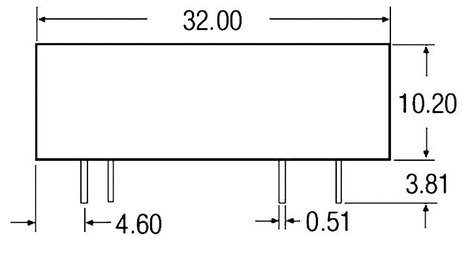 5 W-os DC/DC átalakító, be: 18 - 36 V/DC, ki: 12 V/DC, 556 mA, 5 W, Recom International REC5-2412SRW 2. kép