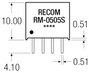 0,25 W-os DC/DC átalakító, be: 3,3 V/DC, ki: 3,3 V/DC, 76 mA, 0,25 W, Recom International RM-3.33.3S 2. bélyegkép
