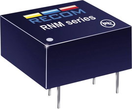 1 W-os DC/DC átalakító, be: 5 V/DC, ki: 5 V/DC, 200 mA, 1 W, Recom International RNM-0505S