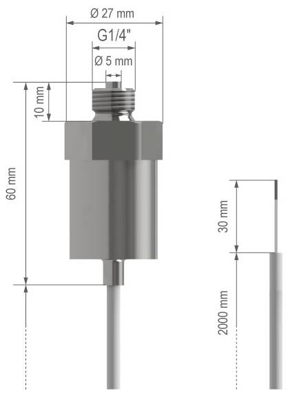 B + B Thermo-Technik Nyomástávadó 1 db 0550 1292-007 2. kép