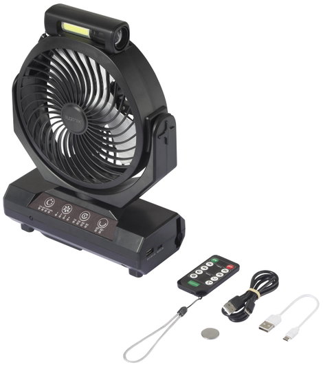 Sygonix Akkus ventilátor 4.6 W (Ø) 205 mm Fekete 2. kép