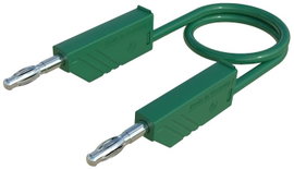 Mérőzsinór, mérővezeték 2db 4mm-es toldható banándugóval 1 mm² PVC, 0.25m zöld SKS Hirschmann CO MLN