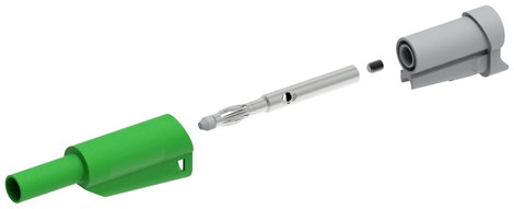 Electro PJP 1076-CD1-V Labor csatlakozódugó Dugó, egyenes Tű átmérő: 4 mm Zöld 1 db 2. kép