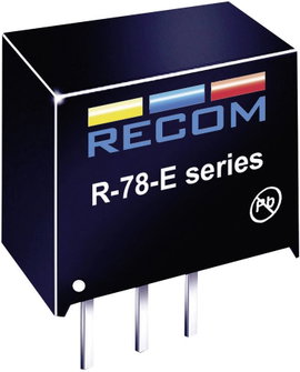 DC/DC átalakító, SIP 3, kimenet: 5 V/DC, 0,5 A, bemenet: 7 - 28 V/DC, Recom International Innoline R