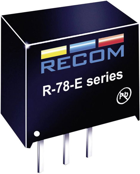 DC/DC átalakító, SIP 3, kimenet: 5 V/DC, 0,5 A, bemenet: 7 - 28 V/DC, Recom International Innoline R