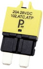 PARTS PTT Circuit Breaker Standard, type 3, Manual Reset, 20A C001-102-0095 Automata biztosíték 20 A bélyegkép