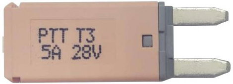 PARTS PTT Circuit Breaker Mini, type 3. Manual Reset, 5A C001-102-0061 Standard autós laposbiztosíté
