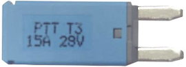 PARTS PTT Circuit Breaker Mini, type 3. Manual Reset, 15A C001-102-0064 Standard autós laposbiztosít