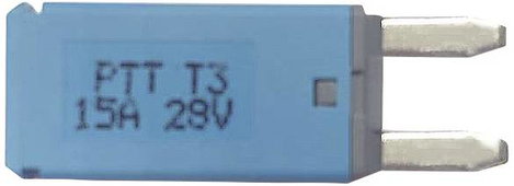 PARTS PTT Circuit Breaker Mini, type 3. Manual Reset, 15A C001-102-0064 Standard autós laposbiztosít