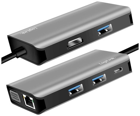 LogiLink Notebook dokkoló állomás UA0410 Alkalmas (márka): univerzálny USB-C® tápellátás 2. kép