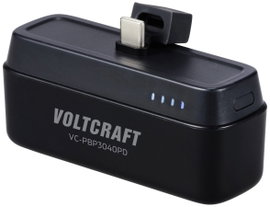 VOLTCRAFT VC-PBP3040PD Powerbank 4500 mAh Power Delivery Lítiumion Fekete (matt) állapotjelző