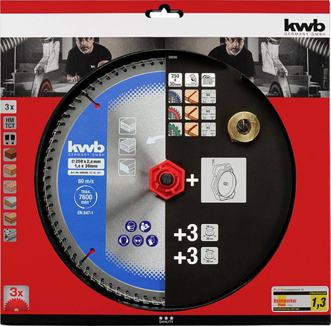 kwb 589395 Körfűrészlap készlet 250 x 30 mm 1 db 2. kép