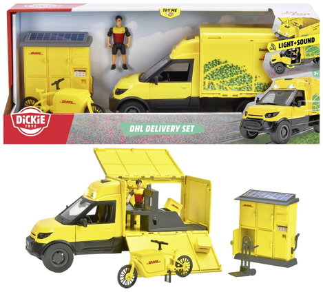 Dickie Toys Tehergépjármű modell DHL szállítókészlet Kész modell Tehergépjármű modell