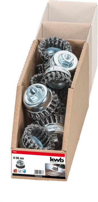 kwb AGGRESSO-FLEX® csészekefék, csomózott, préselt HSS acélhuzal sarokcsiszolókhoz 719236 1 db 2. kép
