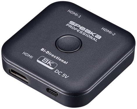 SpeaKa Professional SP-11990132 2+1 port HDMI switch Bidirekcionálisan használható 7680 x 4320 pixel