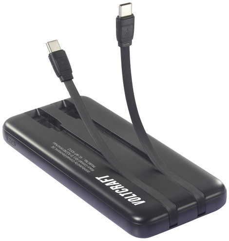 VOLTCRAFT VC-WT-K512 Powerbank 10000 mAh Fast Charge LiPo Fekete állapotjelző 5. kép