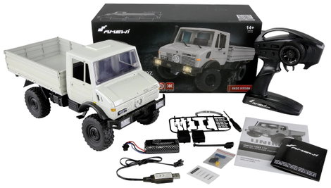 Amewi 22631 Unimog Basic, hellgrau 1:12 Elektro RC modell teherautó RtR 2. kép