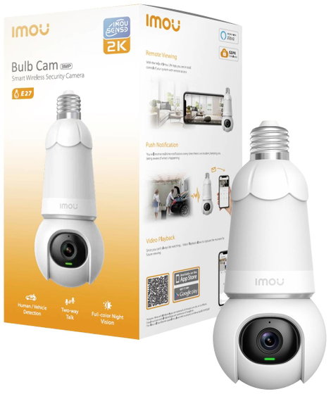 IMOU Bulb Cam 2K IPC-S6DP-3M0WEB-E27-imou WLAN IP Megfigyelő kamera 2304 x 1296 pixel 4. kép