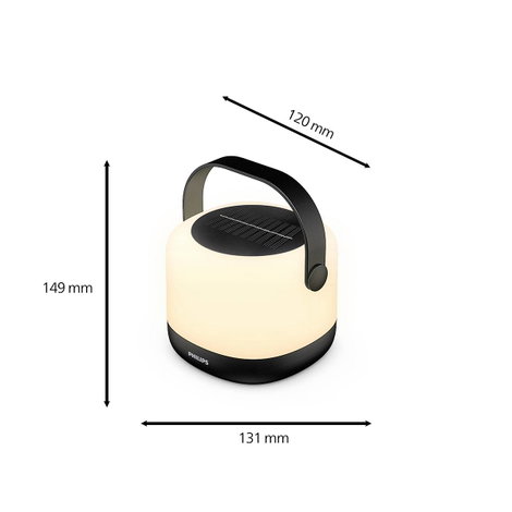 Philips Alula SR PT 1.2W RGB30K BL 8720169296503 Napelemes asztali lámpa 1.2 W Melegfehér, RGB Fehér 7. kép