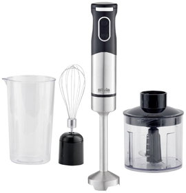Silva Homeline SMS 6502 Rúdmixer 700 W Mérőpohárral, Aprító feltéttel, Hótoló feltét Nemesacél, Feke