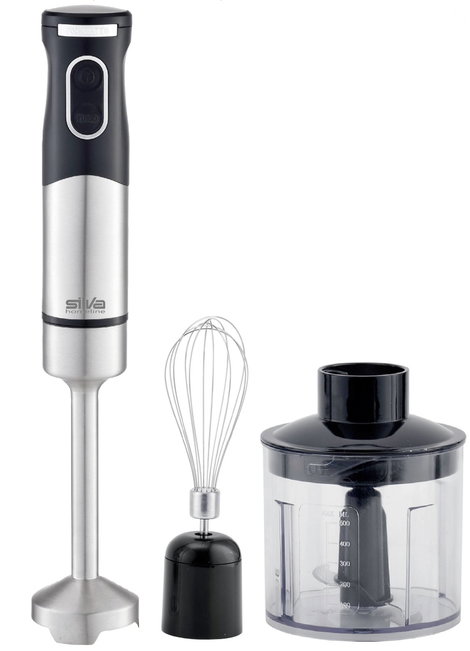 Silva Homeline SMS 6502 Rúdmixer 700 W Mérőpohárral, Aprító feltéttel, Hótoló feltét Nemesacél, Feke 3. kép