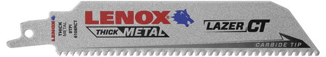 Lenox 2014220 HM dugattyús fűrészlap Lazer CT fémhez 2mm 152x25x1,3mm Fűrészlap hossz 152 mm 1 db 4. kép