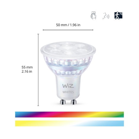 WiZ 8720169076723 LED EEK F (A - G) GU10 Reflektor 4.7 W Melegfehértől a hidegfehérig, RGBW 2 db 3. kép