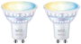 WiZ 8720169076709 LED EEK F (A - G) GU10 Reflektor 4.7 W Melegfehértől a hidegfehérig 2 db bélyegkép