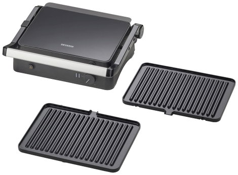 Severin SEVINI Lite KG 2398 Kontakt grill Fekete/ezüst 4. kép