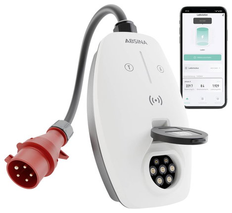 Absina Fali doboz 2. típus 3. üzemmód 16 A 11 kW app, RFID 2. kép