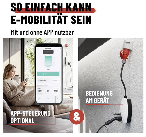 Absina Fali doboz 2. típus 3. üzemmód 16 A 11 kW app, RFID 6. kép