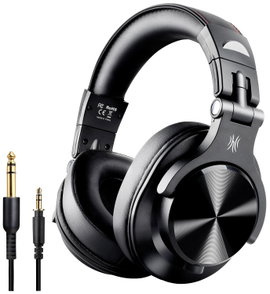 OneOdio Fusion A70 DJ Over Ear headset Bluetooth® Stereo Fekete High-Resolution audio Headset, Forga
