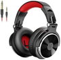 OneOdio Pro-10 DJ Over Ear fejhallgató Vezetékes Stereo Fekete, Piros High-Resolution audio Összehaj bélyegkép
