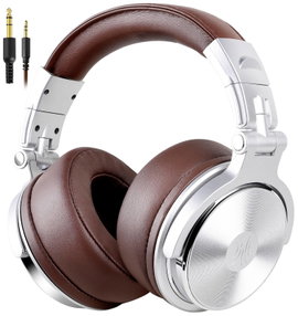 OneOdio Pro-40 DJ Over Ear fejhallgató Vezetékes Stereo Ezüst, Barna High-Resolution audio Összehajt