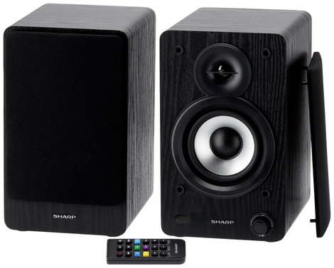 Sharp CP-SS30 Polc hangfal Fekete 60 W 1 pár 3. kép