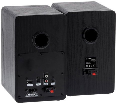 Sharp CP-SS30 Polc hangfal Fekete 60 W 1 pár 4. kép