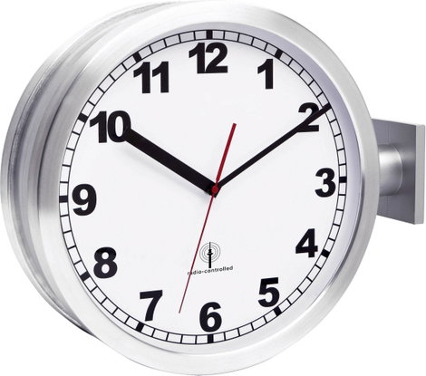 EUROTIME ET-51764-47 Rádiójel vezérlésű Falióra 40 cm Alumínium 2. kép