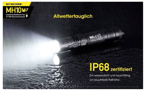 NiteCore MH10 V2 LED Kézilámpa Akkuról üzemeltetett 1200 lm 77 g 11. kép